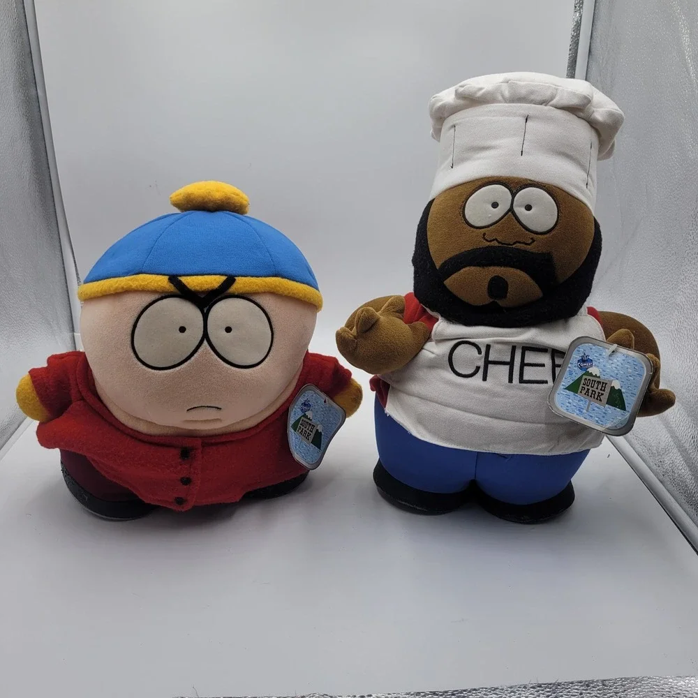 Vintage 1998 South Park Plush Set Cartman and Chef Fun 4 All Comedy Central READ